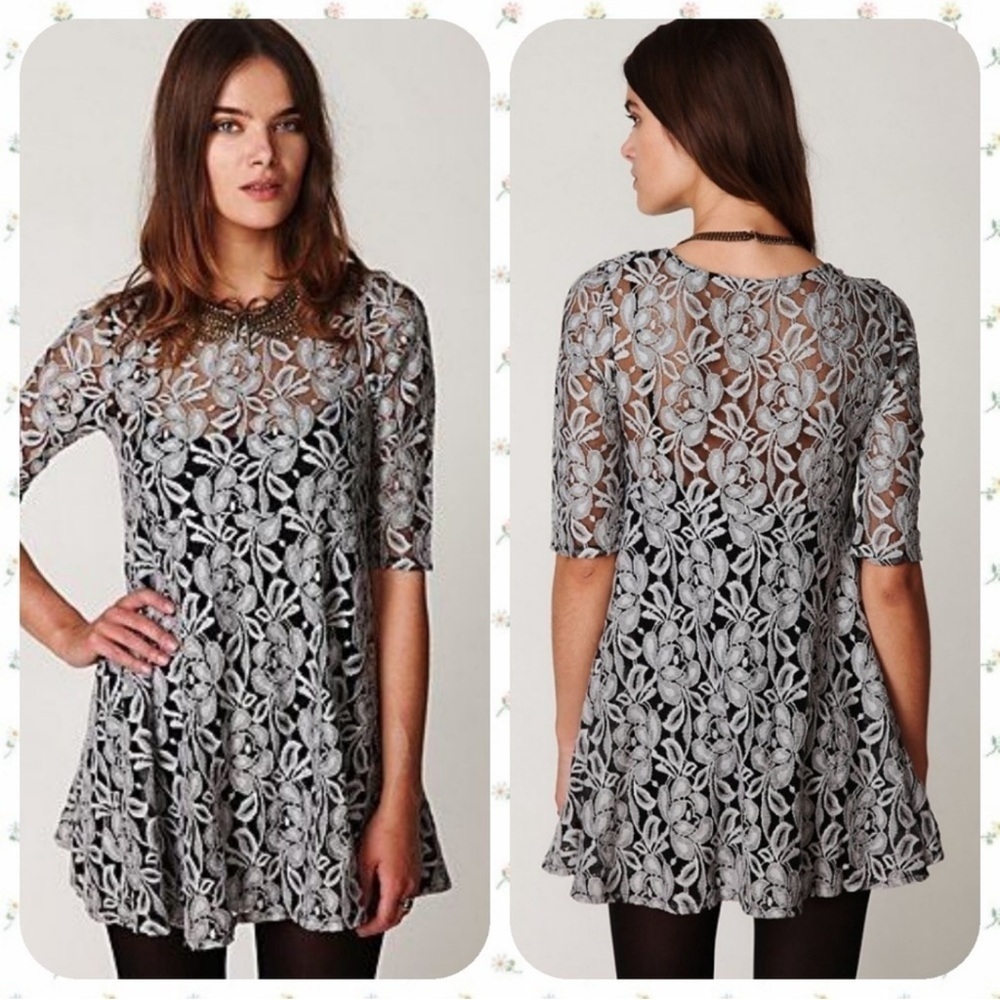 Free People - Miles of Lace Dress/Tunic - size L